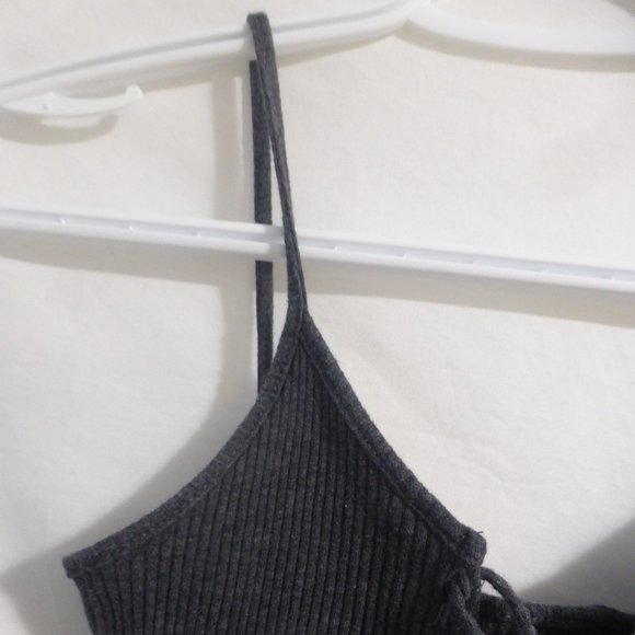 RUMI NEELY, sexy ribbed lacing looped vest cami, size medium, GUC - Picture 3 of 10